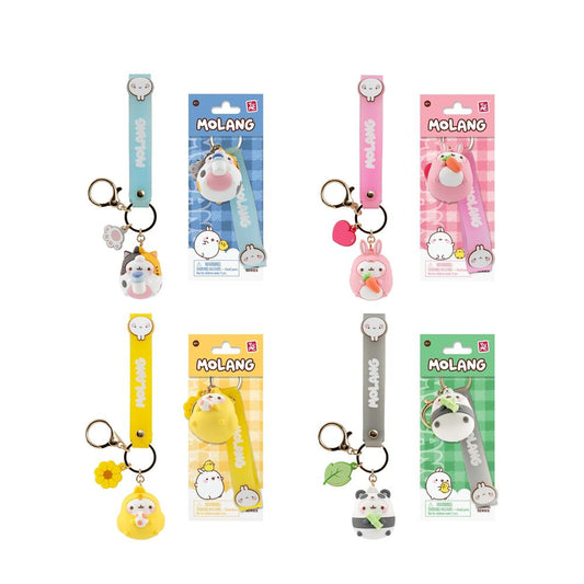 animal costume molang keychain figure 5cm assorted