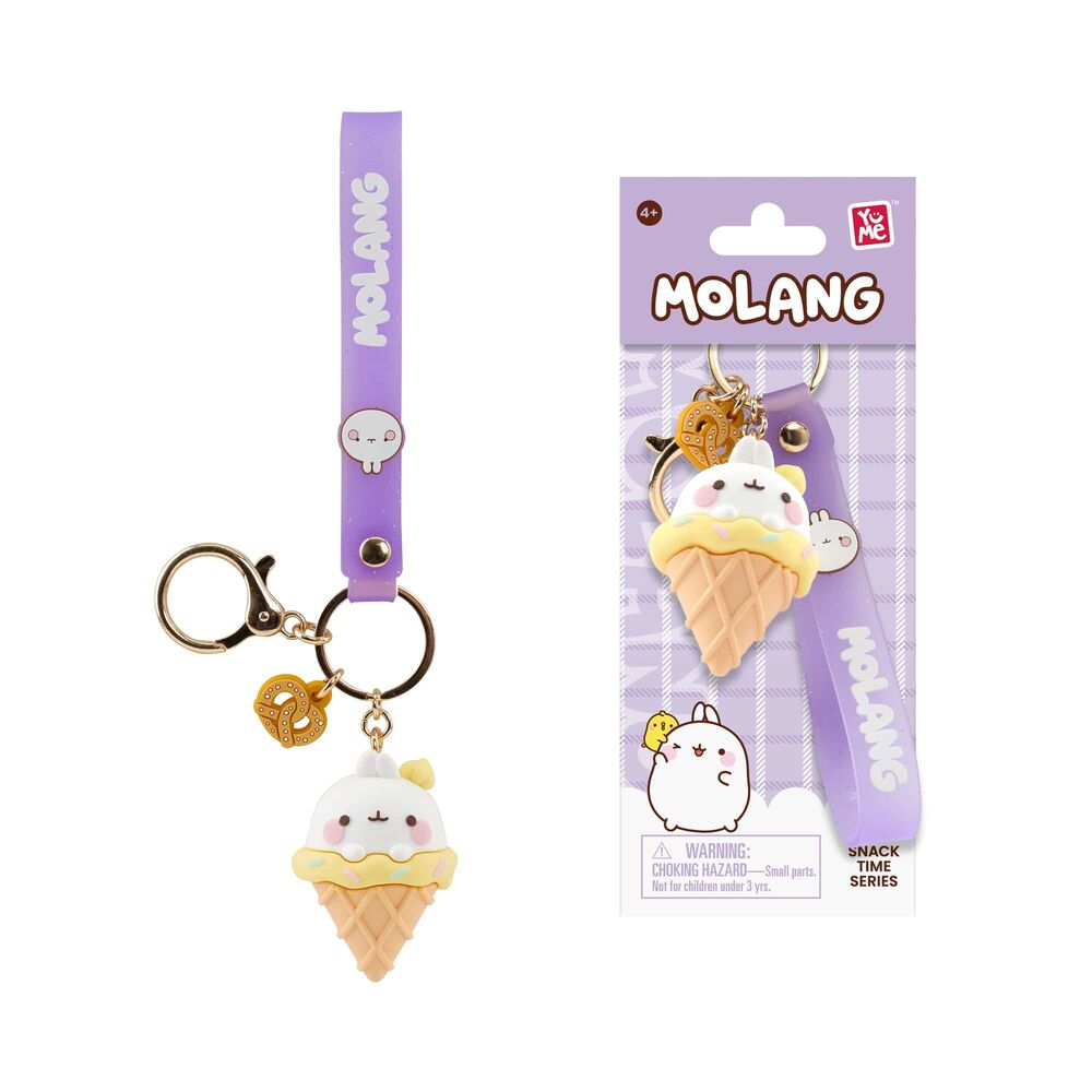Figurine porte clés assortie Molang de 5 cm de la série Snack Time