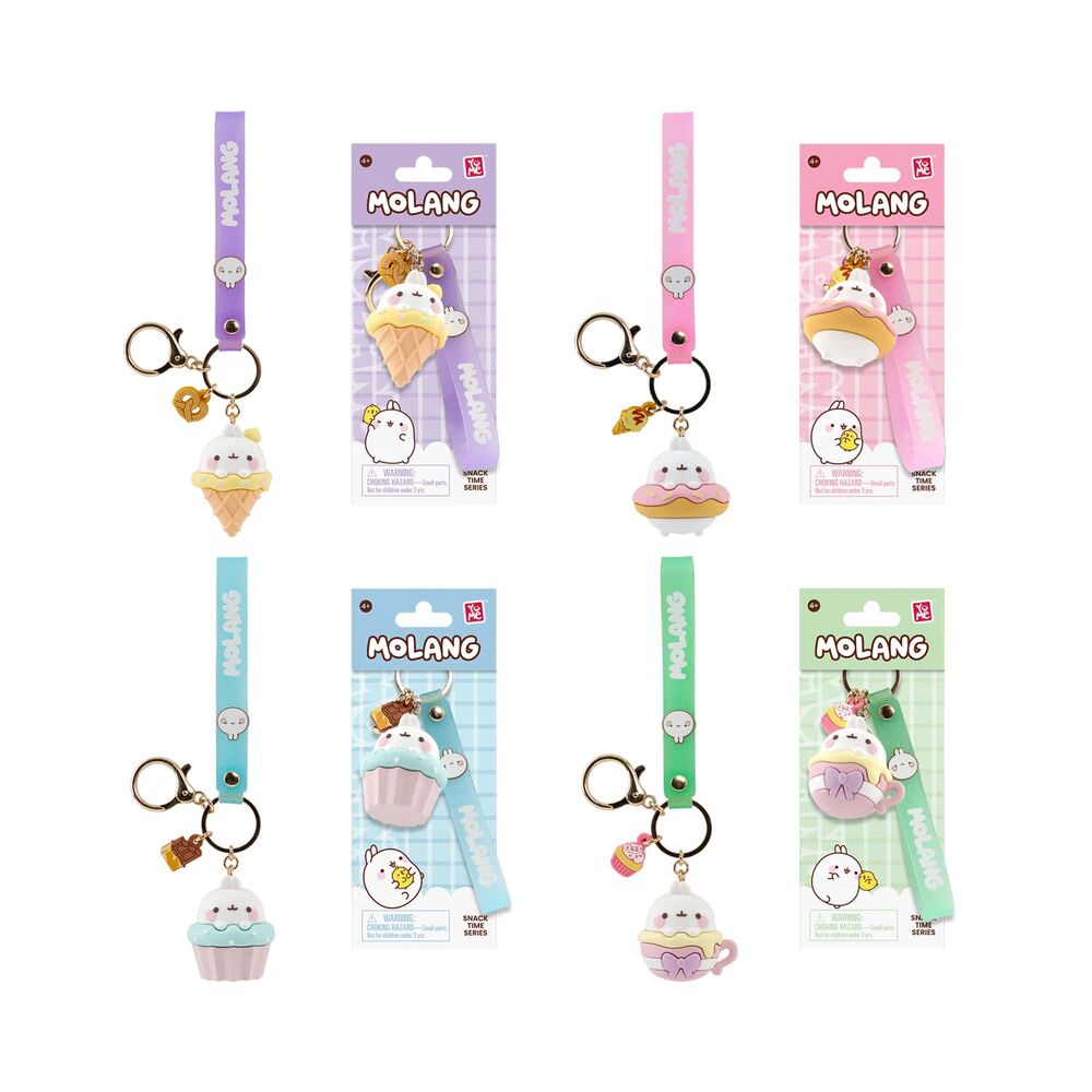 snack time series molang 5cm assorted keychain figure