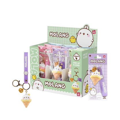 Figurine porte clés assortie Molang de 5 cm de la série Snack Time