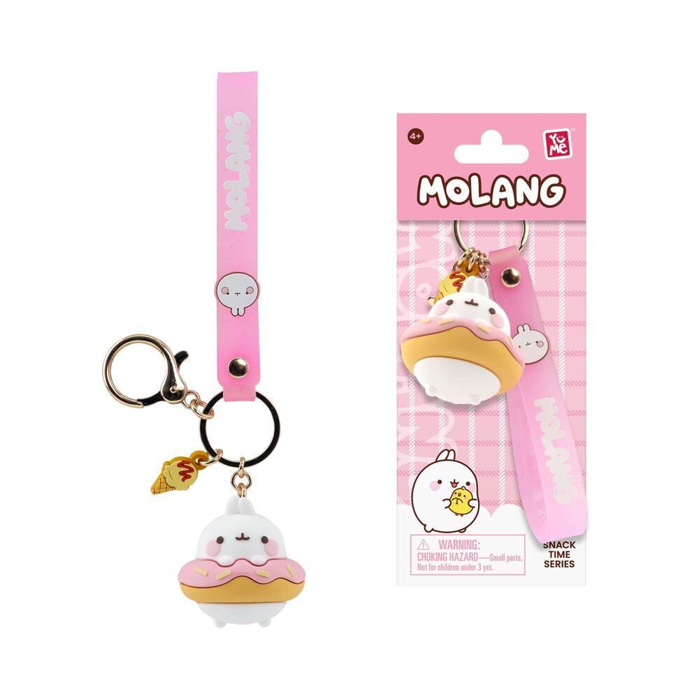 Figurine porte clés assortie Molang de 5 cm de la série Snack Time