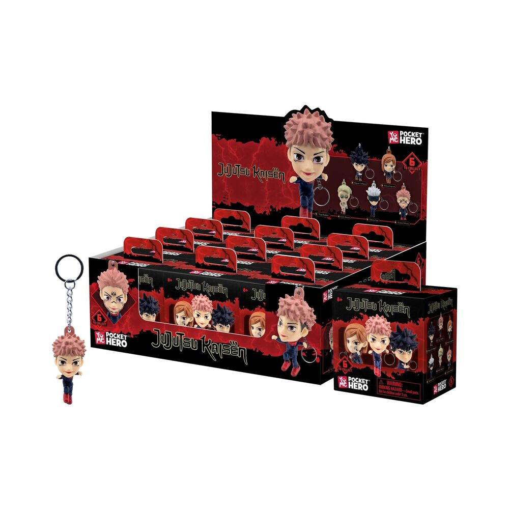 Chaveiro com Figura Surpresa Pocket Hero Jujutsu Kaisen 5 5cm Sortido