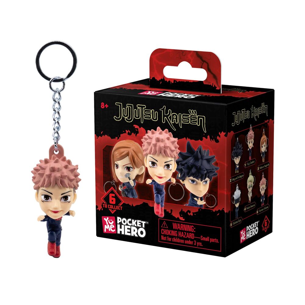 Chaveiro com Figura Surpresa Pocket Hero Jujutsu Kaisen 5 5cm Sortido