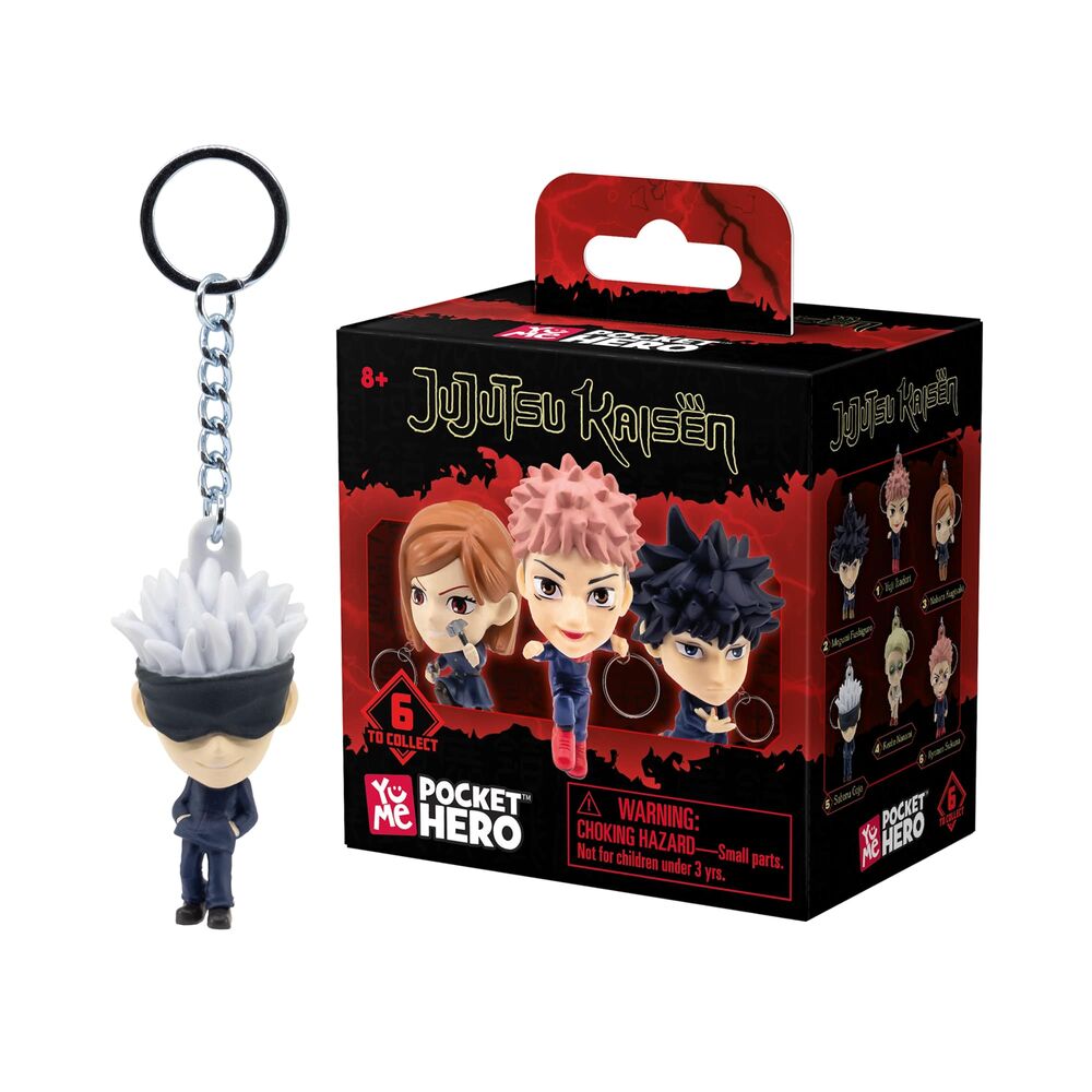 Chaveiro com Figura Surpresa Pocket Hero Jujutsu Kaisen 5 5cm Sortido
