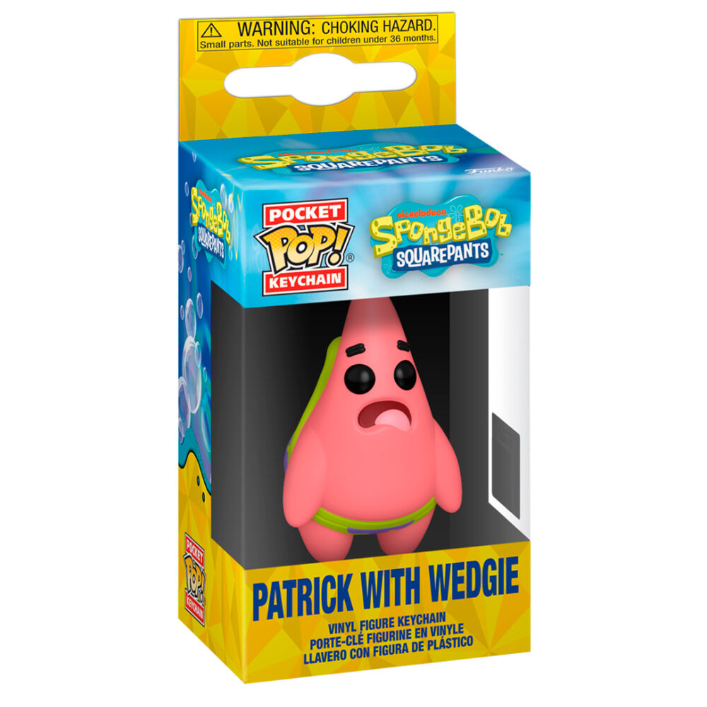 spongebob squarepants patrick with wedgie pocket pop keychain