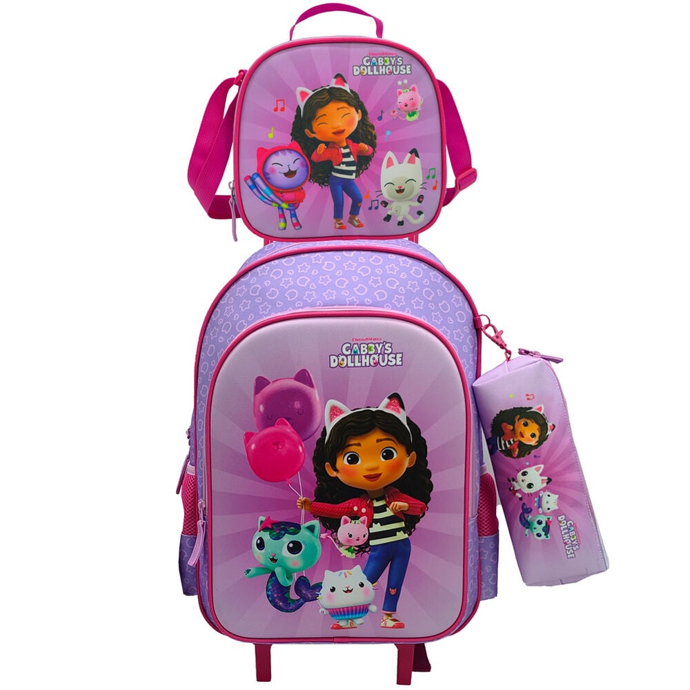 Gabby's Dollhouse Trolley Set Pencil Case Lunch Bag