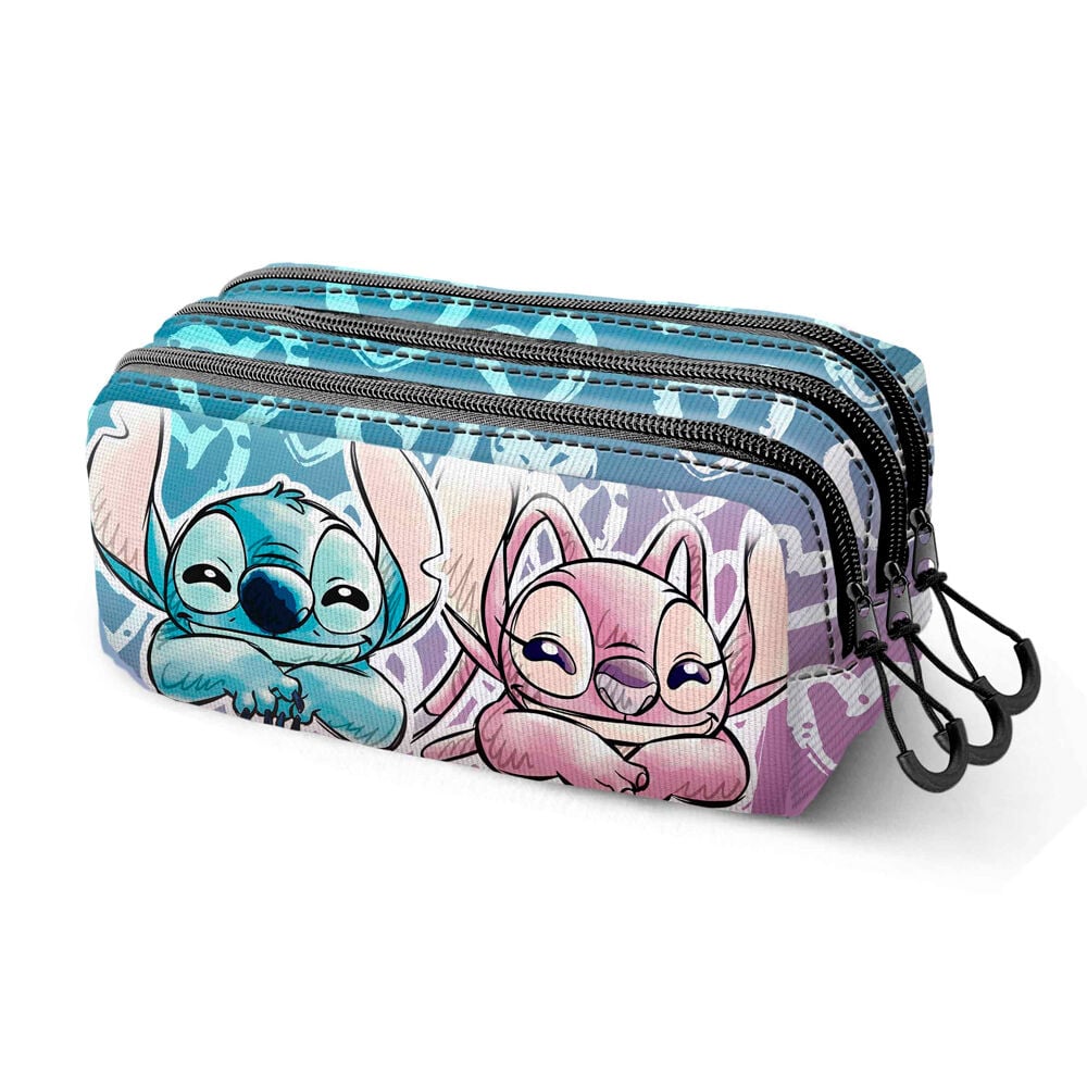 Angel & Stitch Disney triple pencil case