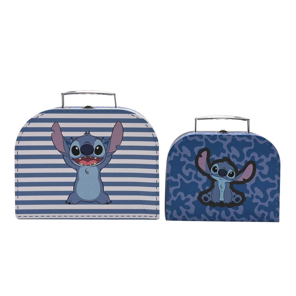 set of 2 stitch disney storage boxes