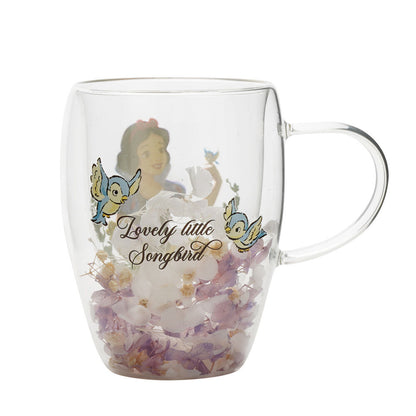 Glasbecher mit Trockenblumen  Schneewittchen  Disney Prinzessinnen
