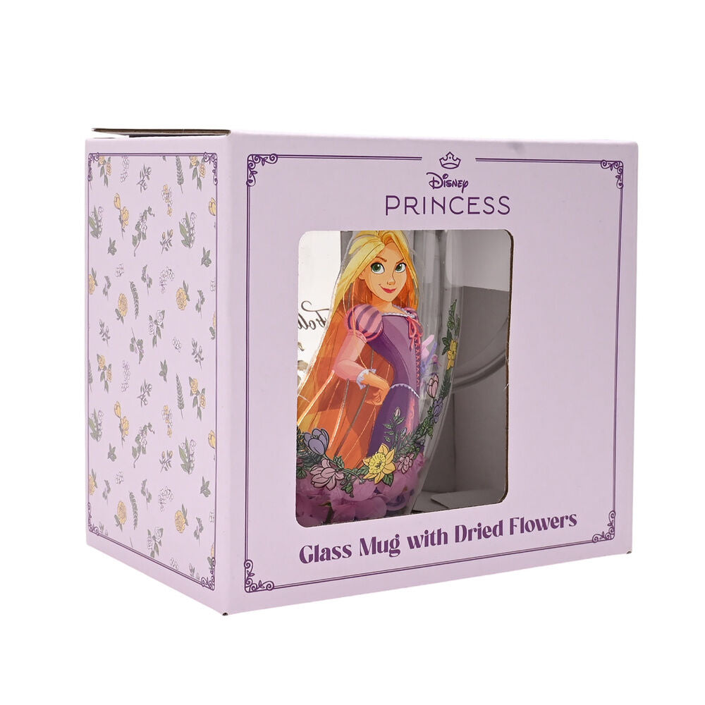 Glasbecher mit Trockenblumen  Rapunzel  Disney Prinzessinnen