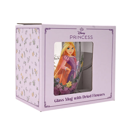 Glasbecher mit Trockenblumen  Rapunzel  Disney Prinzessinnen
