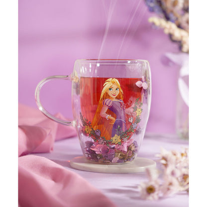 Glasbecher mit Trockenblumen  Rapunzel  Disney Prinzessinnen