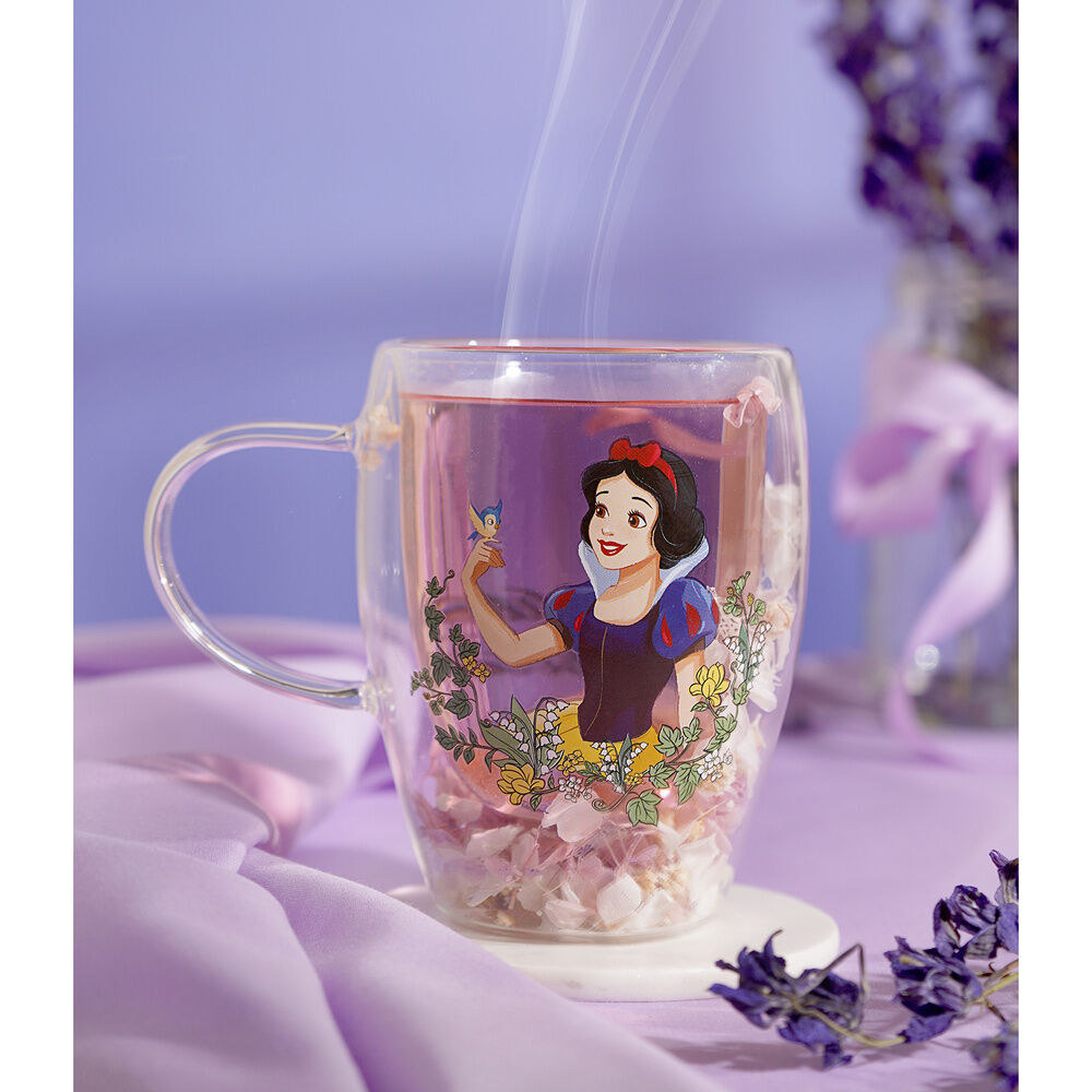 Glasbecher mit Trockenblumen  Schneewittchen  Disney Prinzessinnen