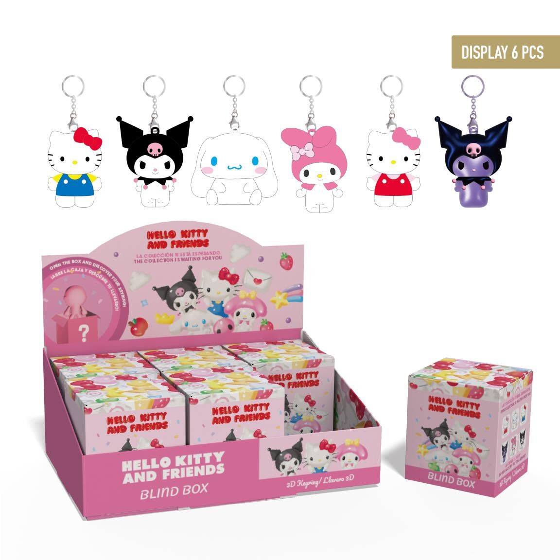 hello kitty and friends surprise keychains (assorted)