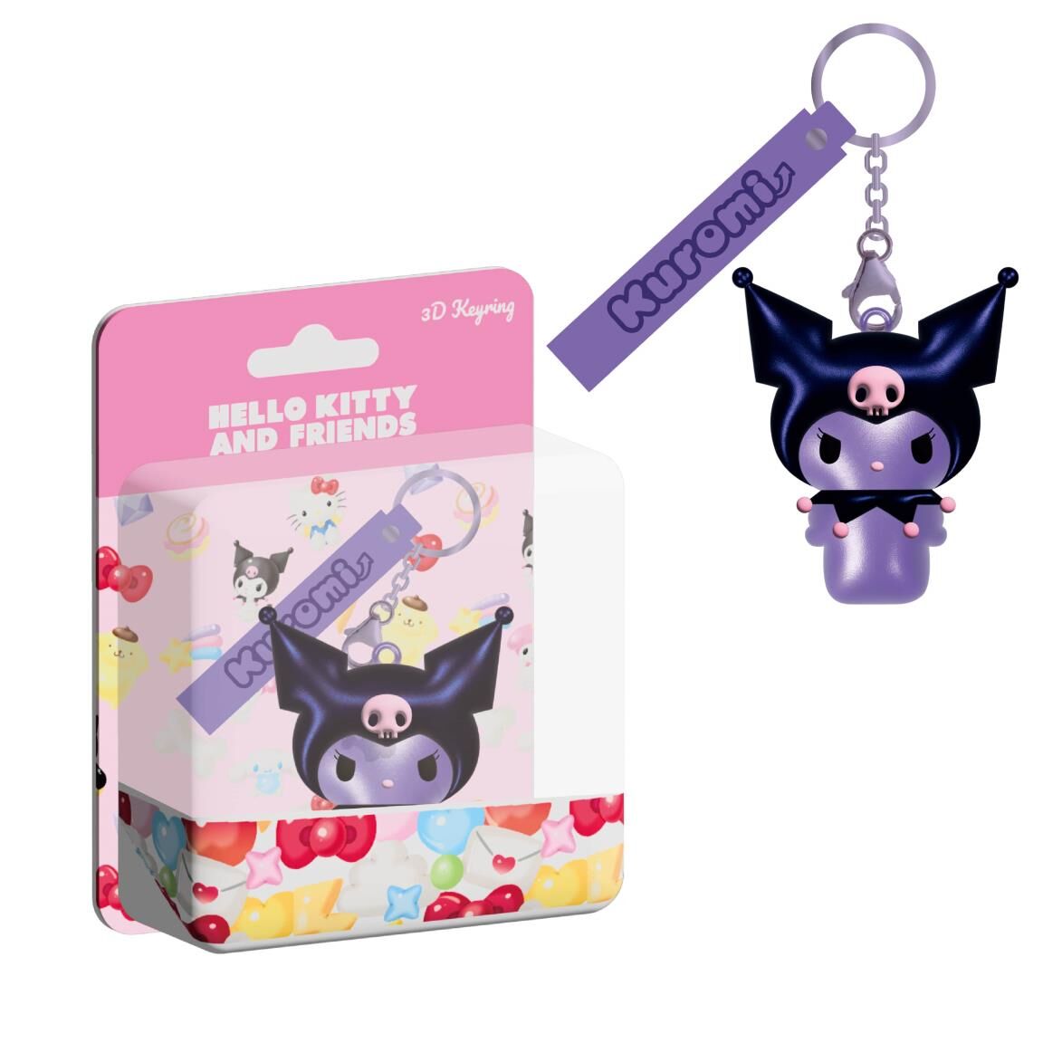 Kuromi Hello Kitty Keychain