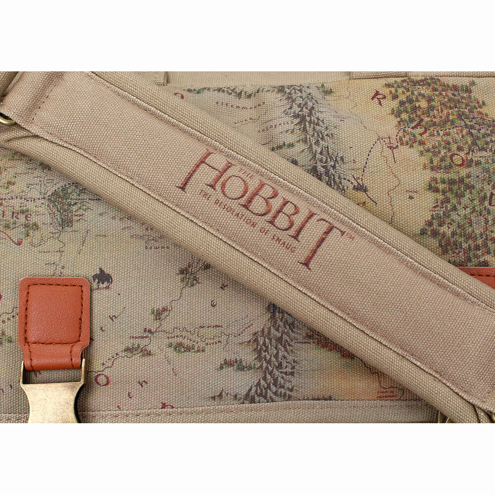 Bolsa de ombro em tecido com mapa do Hobbit