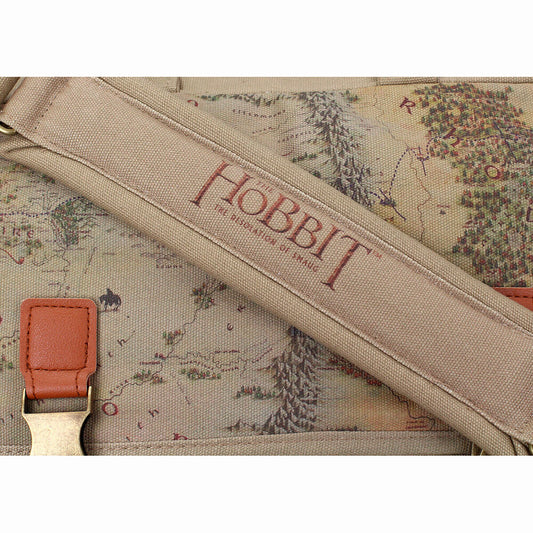 Borsa a tracolla in tessuto con mappa degli Hobbit