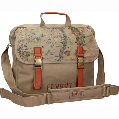 Bolsa de ombro em tecido com mapa do Hobbit