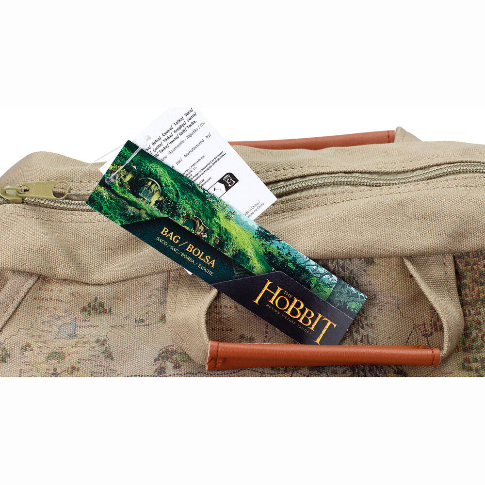 Bolsa de ombro em tecido com mapa do Hobbit