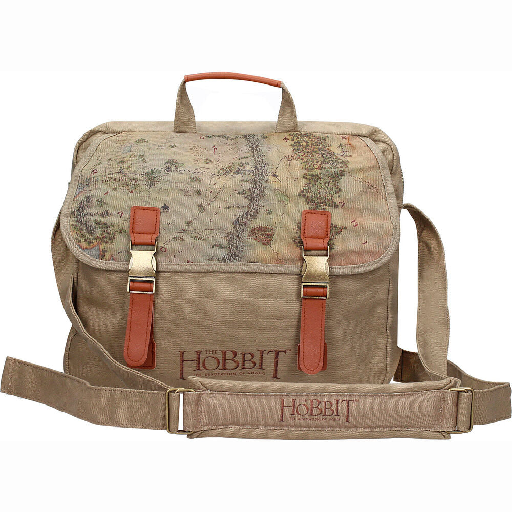 hobbit map fabric shoulder bag
