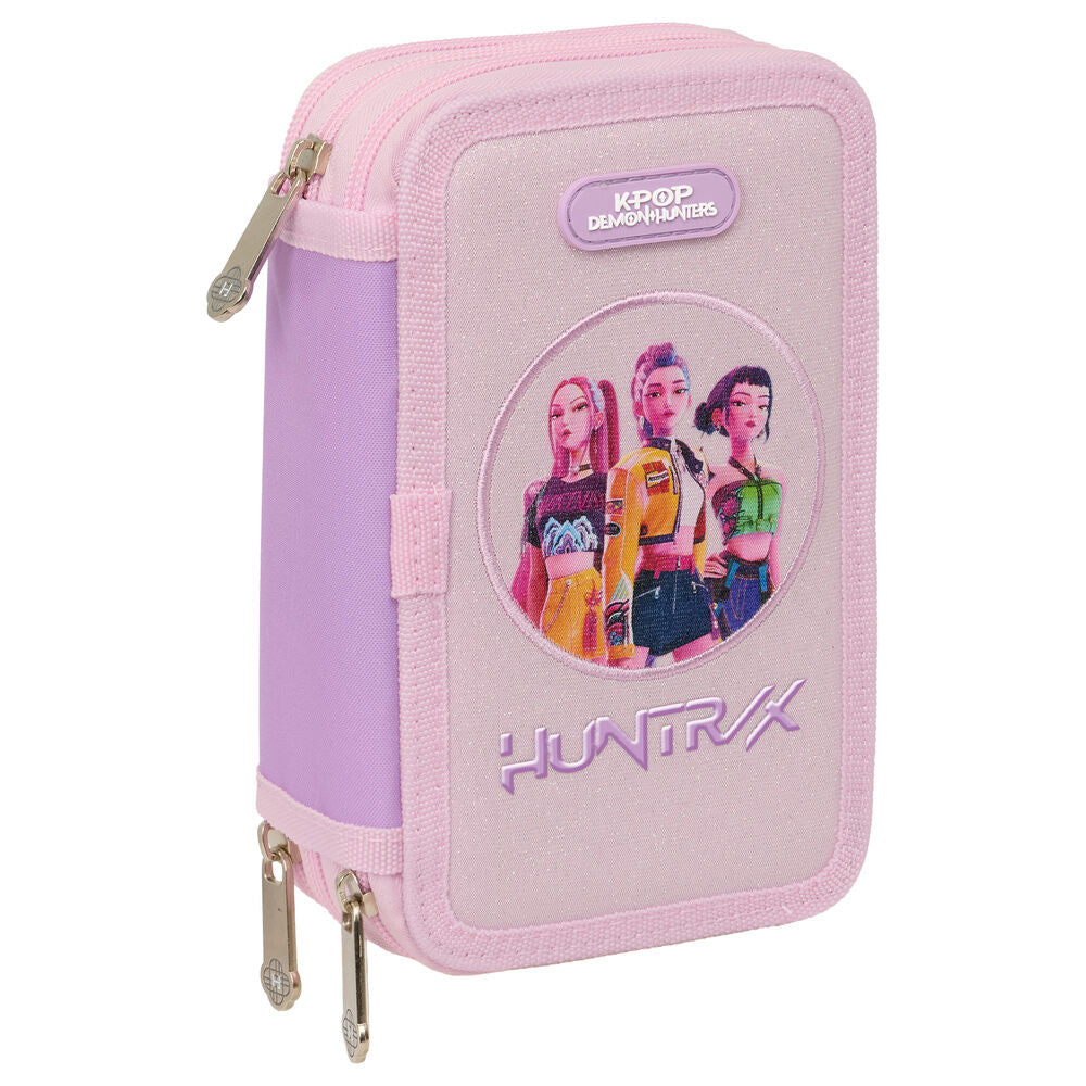 iconic kpop demon hunters triple pencil case 37pcs