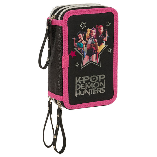 energy kpop demon hunters triple pencil case 37pcs