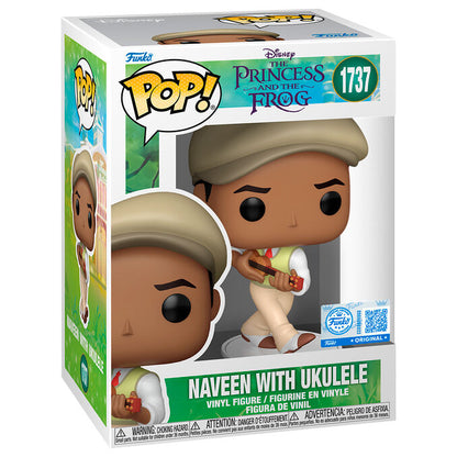 Statuetta Disney POP di Naveen Tiana e il Ranocchio con l'ukulele