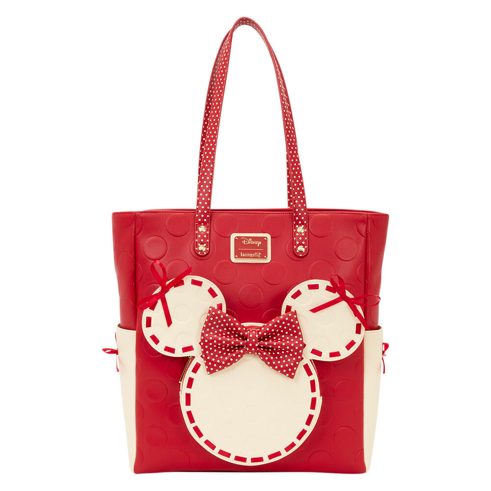 rocks the dots coquette minnie mouse disney loungefly bag
