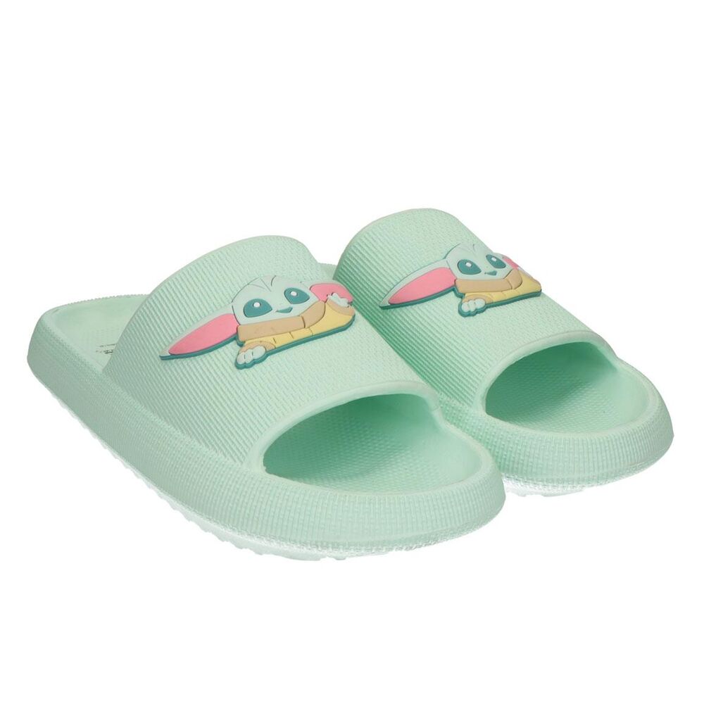 grogu the mandalorian star wars flip flops