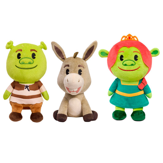 Shrek, Fiona and Donkey Plush Toys 17cm Assorted