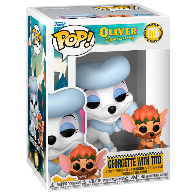 pop figure disney oliver & company georgette with tito