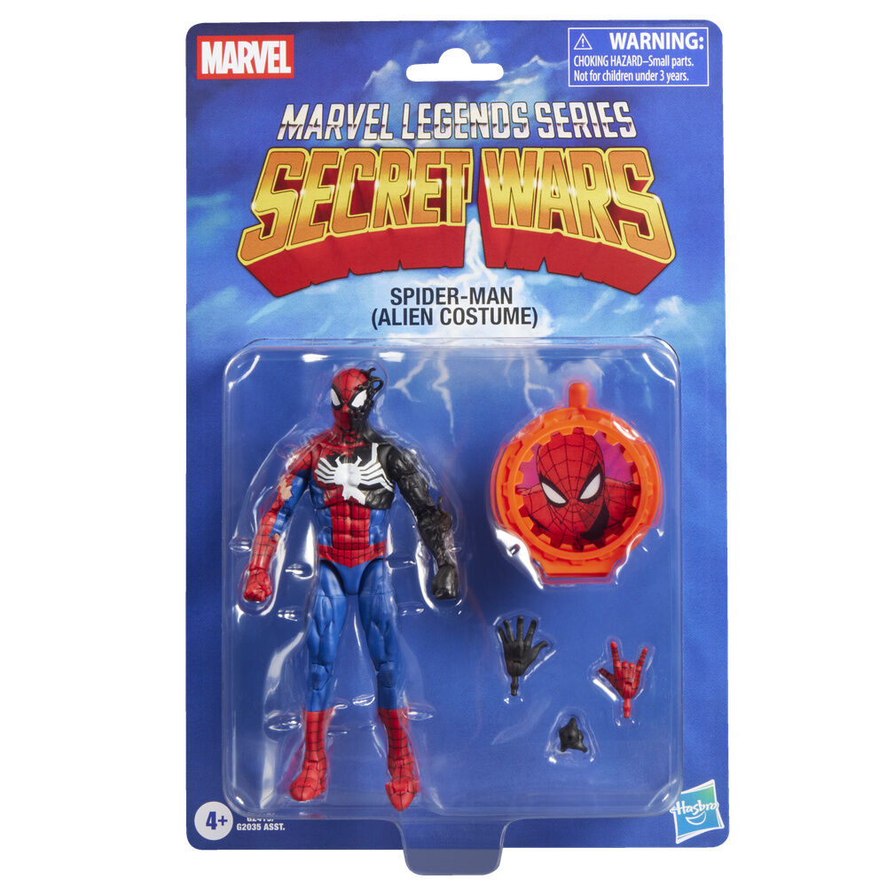 figure spiderman alien costume secret wars marvel legends series 15cm