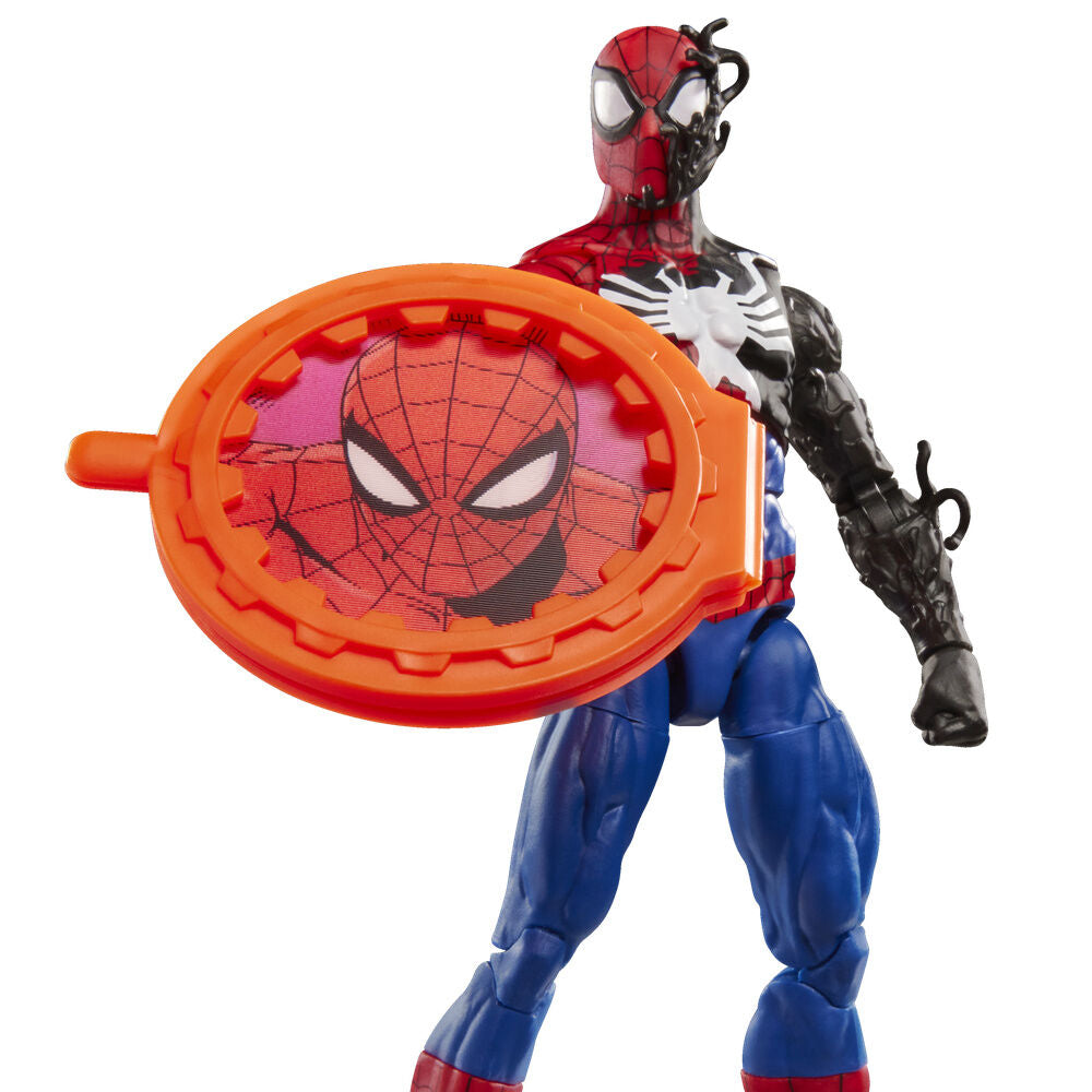 Figura de Spiderman con traje alienígena de Secret Wars serie Marvel Legends 15 cm