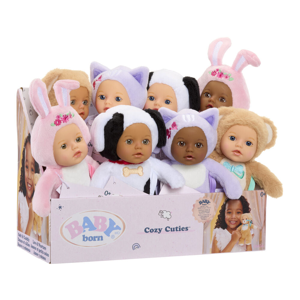 cozy cuties baby born doll 18cm assorted