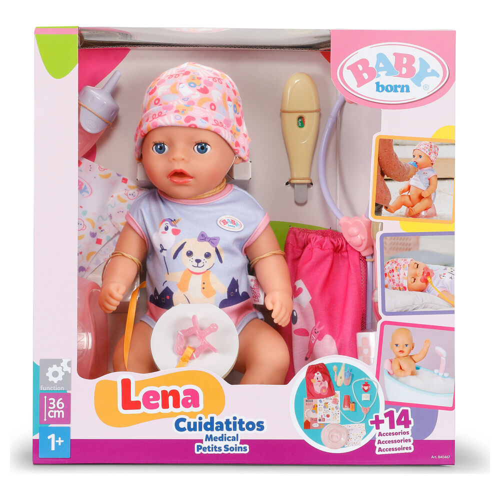 lena baby born care doll 36cm