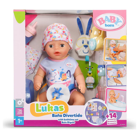 lukas fun bath doll baby born 36cm
