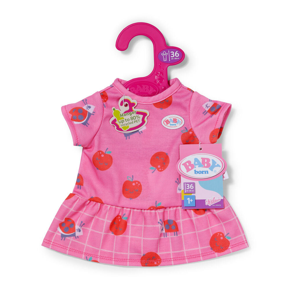 baby born pink dress