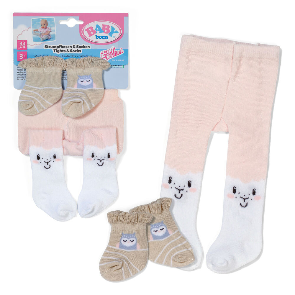 pack of 2 baby born tights and socks