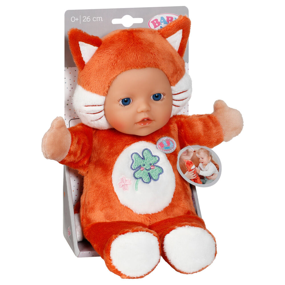 Boneca Raposa Engraçada Bebê Nascido 26cm