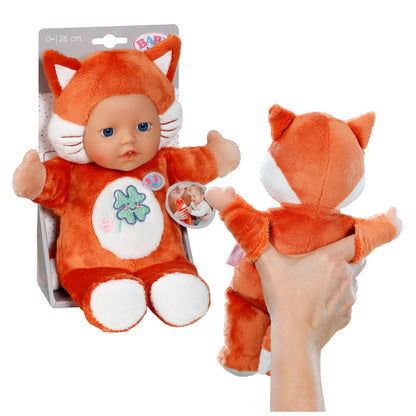 Boneca Raposa Engraçada Bebê Nascido 26cm
