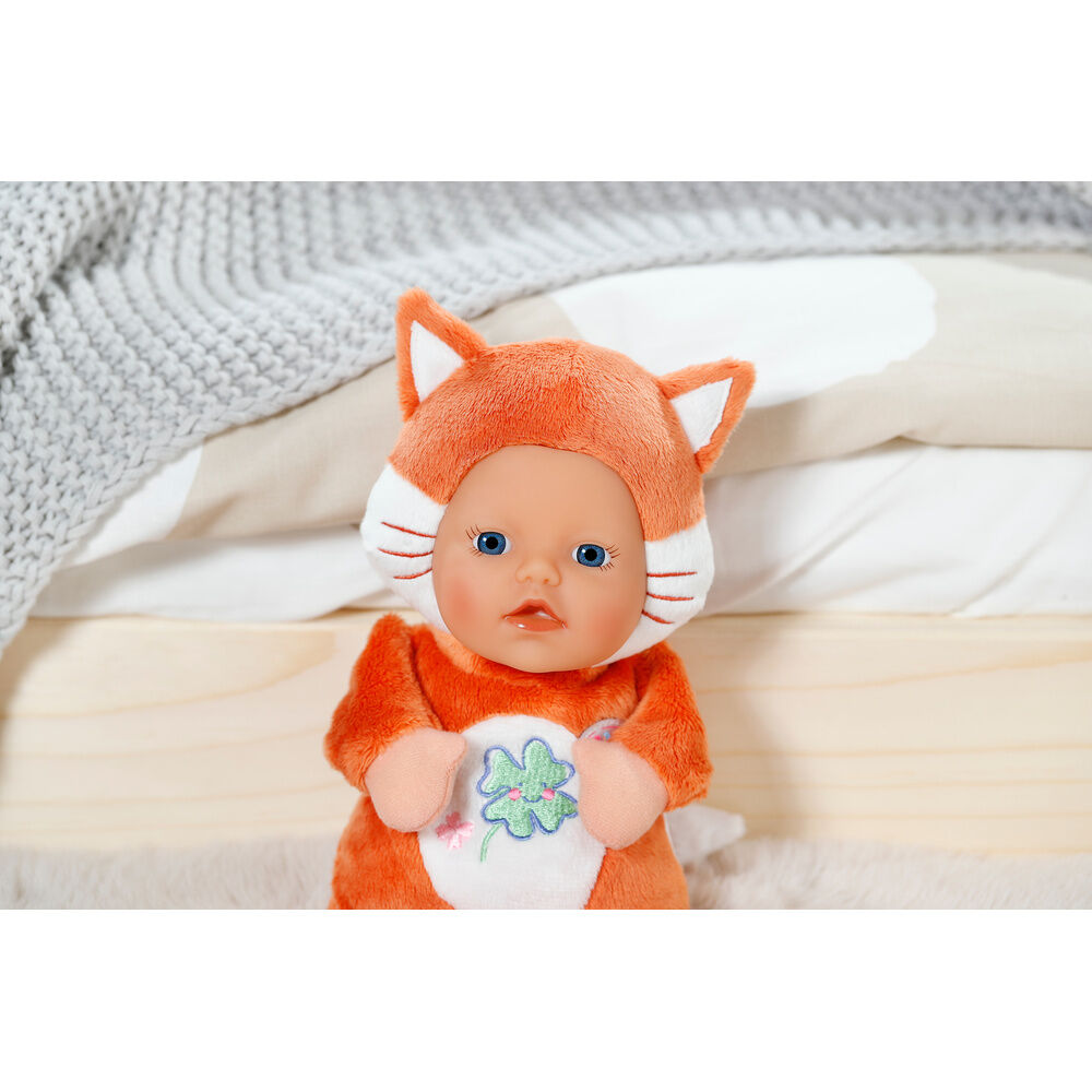 Boneca Raposa Engraçada Bebê Nascido 26cm