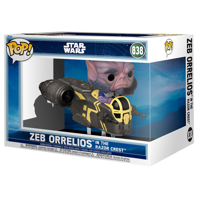 Figur POP Rides Deluxe Star Wars Mandalorian & Grogu Zeb Orrelios im Razor Crest