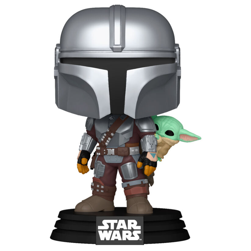 pop figure star wars mandalorian & grogu  the mandalorian with grogu