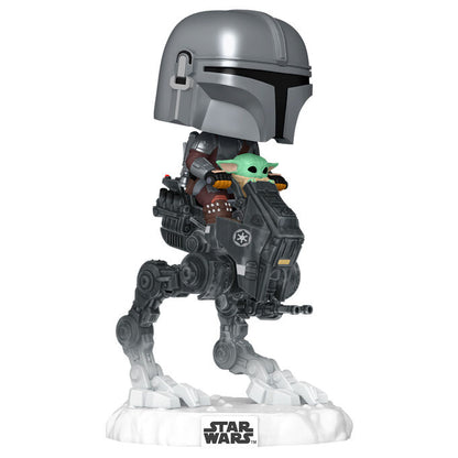 figure pop rides deluxe star wars mandalorian & grogu the mandalorian with grogu in imperial remnant at rt
