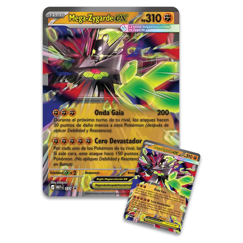 Premium Ex Mega Zygarde Pokemon Card Game Blister Pack (Spanish)