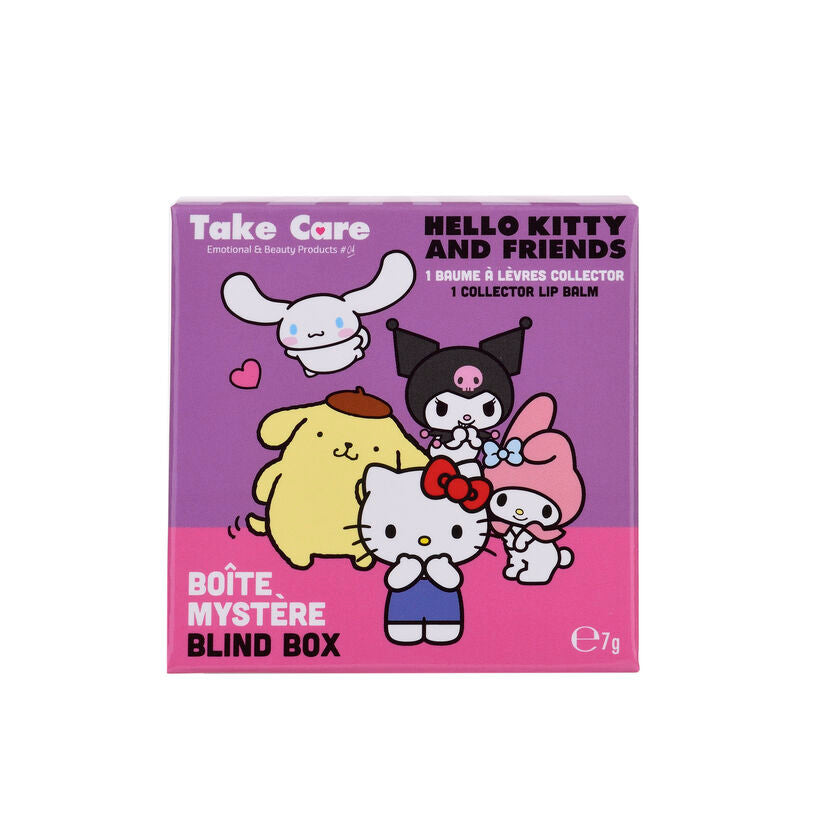 Bálsamo labial surpresa Hello Kitty e Amigos em caixa surpresa sortida