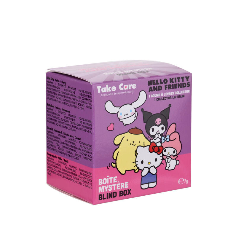 Bálsamo labial surpresa Hello Kitty e Amigos em caixa surpresa sortida