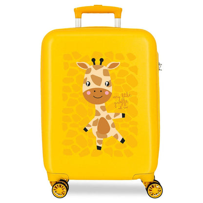 abs trolley suitcase happy pets giraffe roll road 55cm