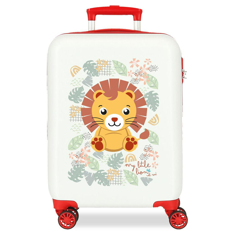 abs trolley suitcase happy pets lion roll road 50cm