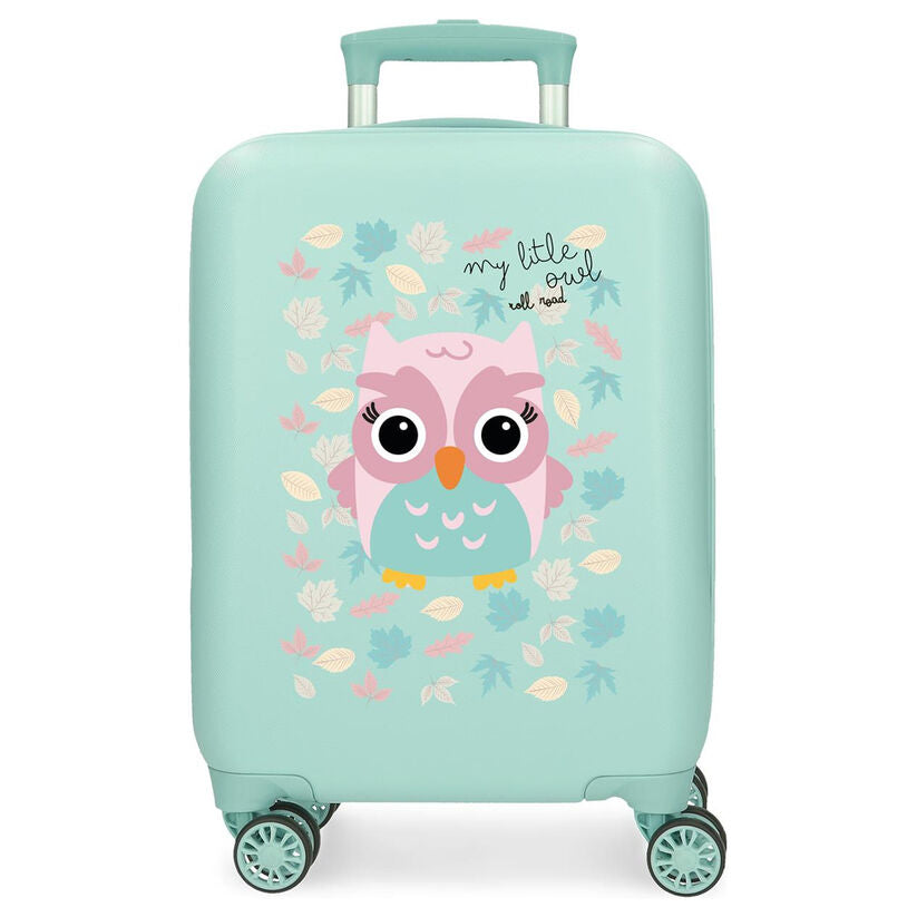 happy pets owl roll road abs trolley suitcase 50cm